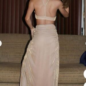 gold two piece set by oh polly - size 0